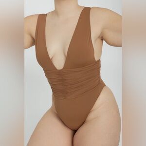 Riot Swim Echo One Piece Moderate Coverage - Brown Sugar